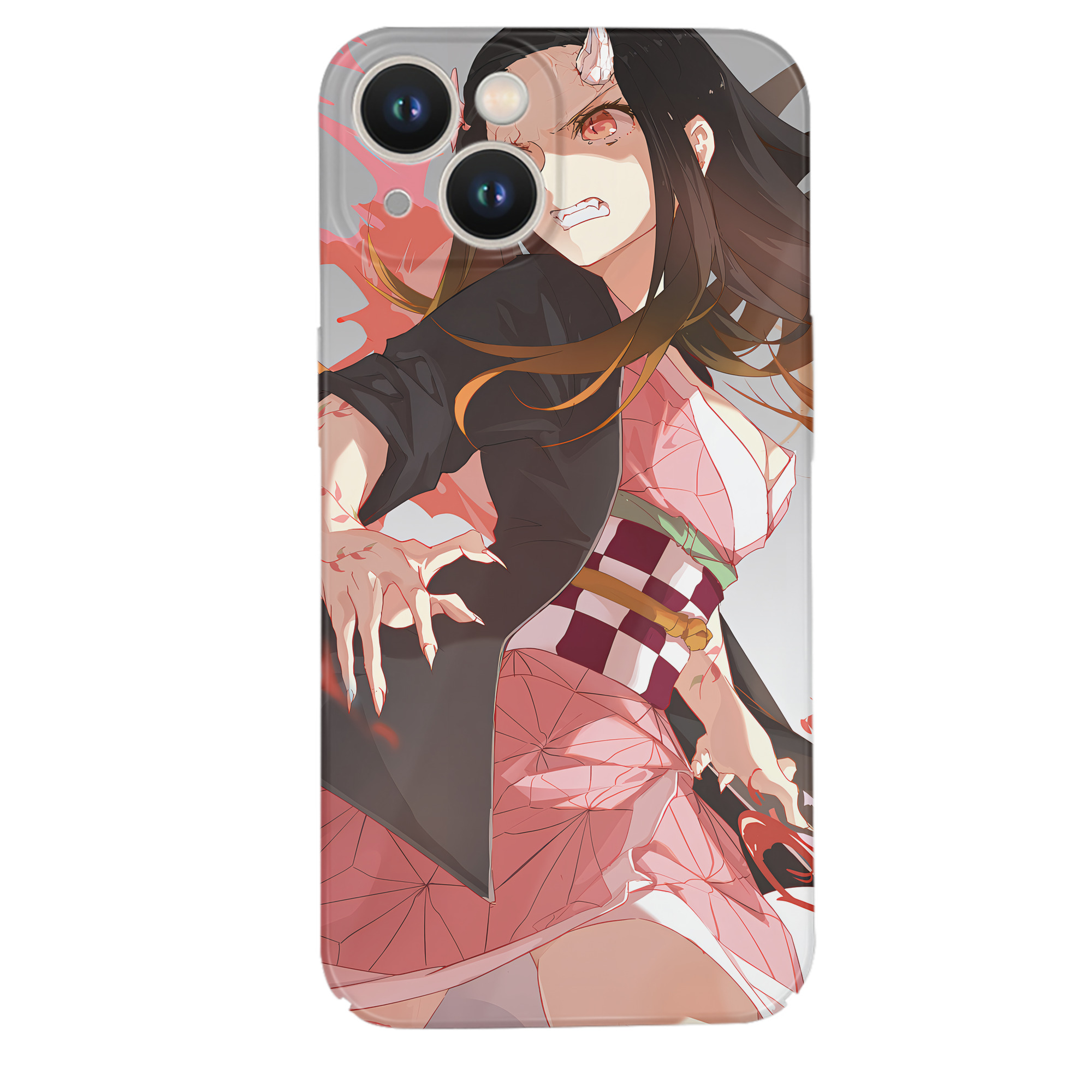 （画像用） 鬼滅の刃（きめつのやいば）竈門 禰󠄀豆子／かまど ねずこ Kamado Nezuko 【iPhone 14シリーズ対応】ハードケース